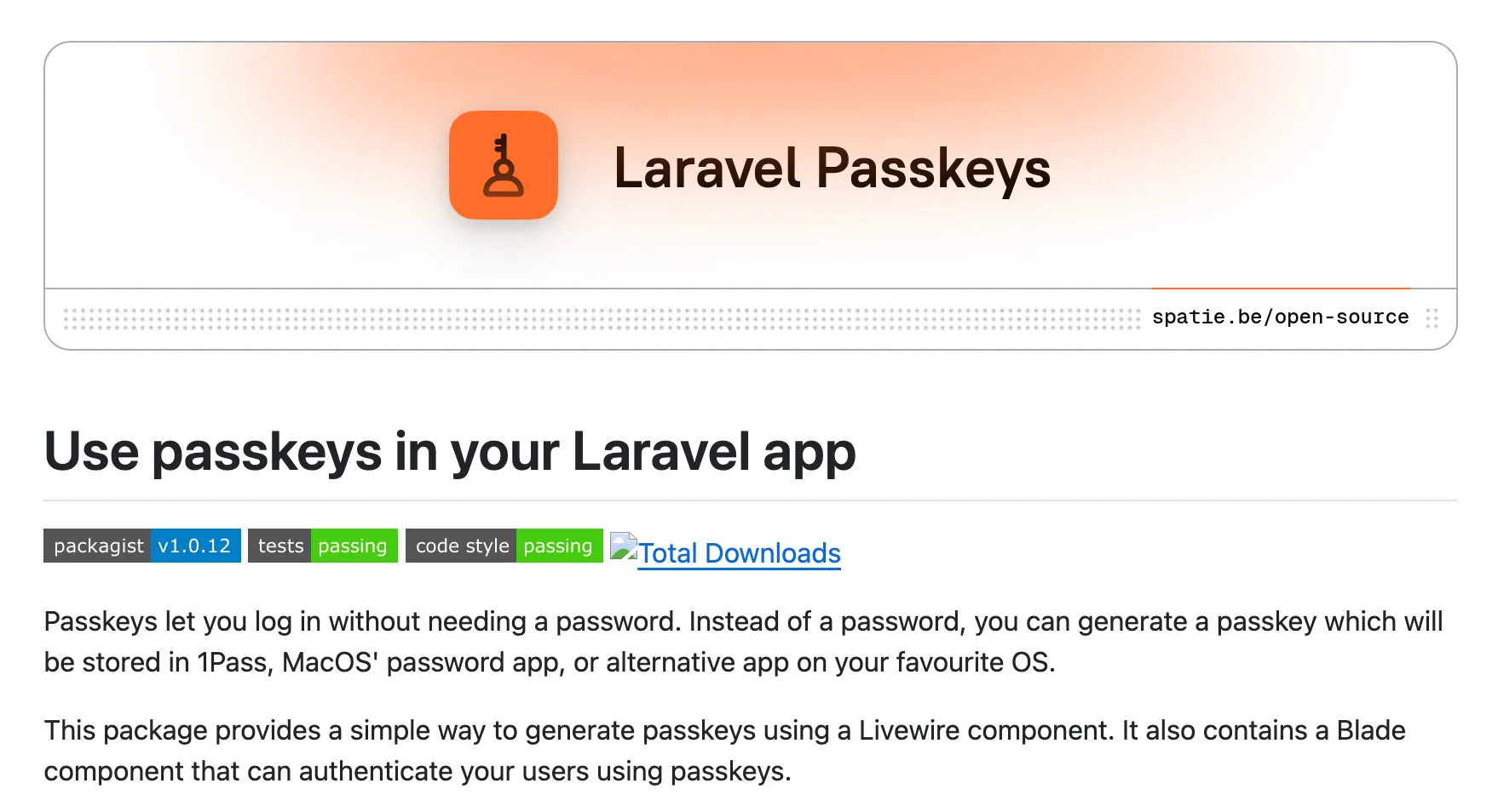 Spatie Laravel-Passkey